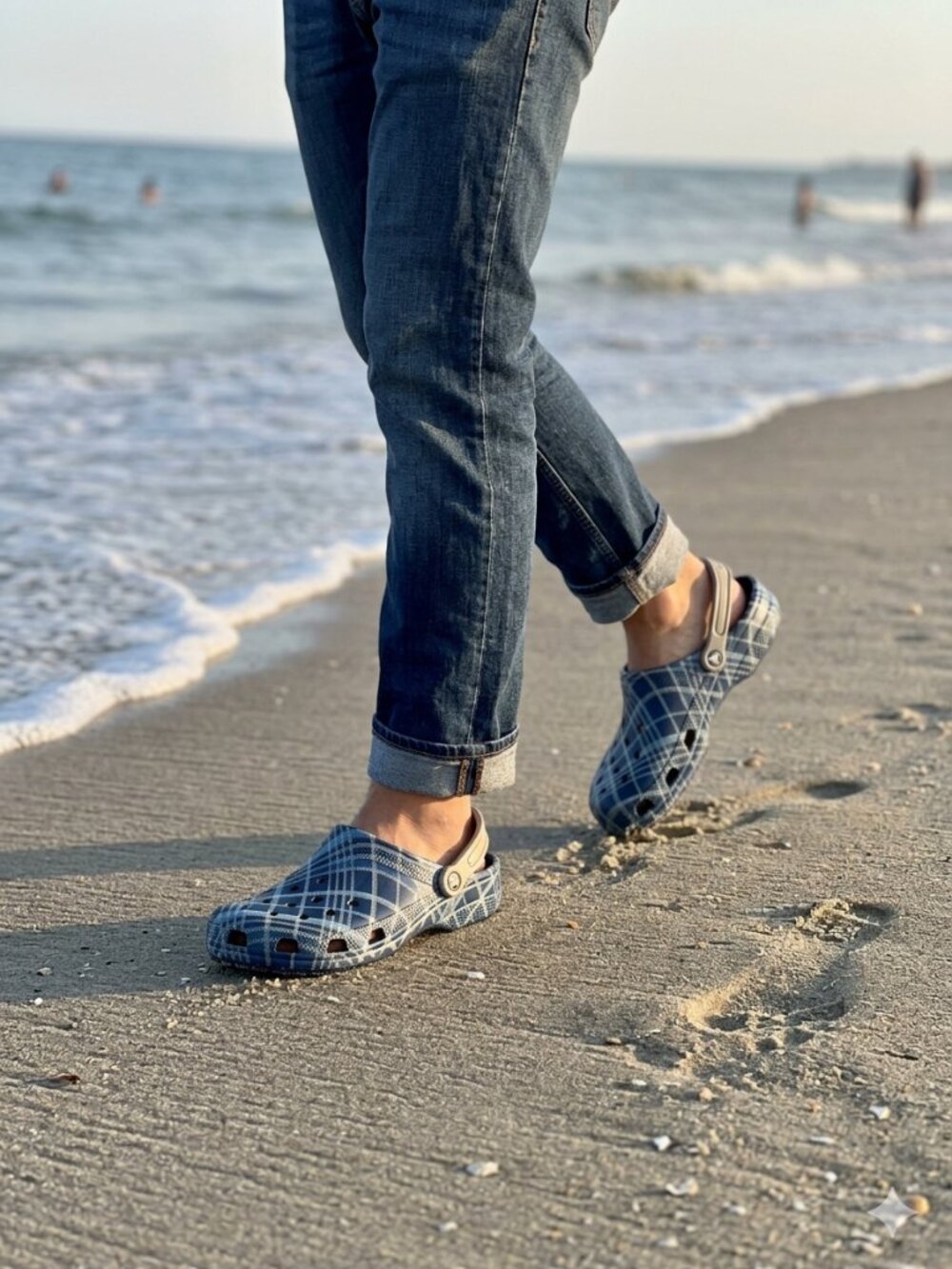 CROCS Men's Baya Holiday Plaid Clogs